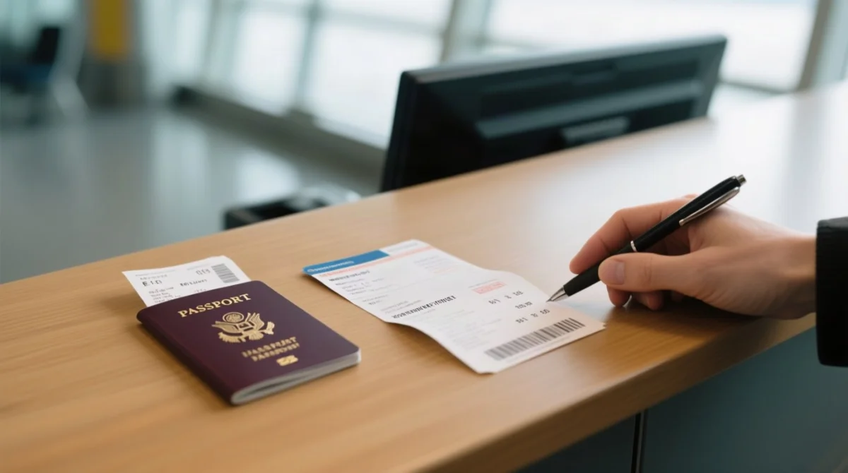 Flight Itinerary and Return Ticket Evidence